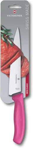 Miniatura 8 de Victorinox Swiss Classic, Cuchillo de trinchar, hoja extraafilada, borde recto, 7.5 in, mango de plástico, acero inoxidable, rosa