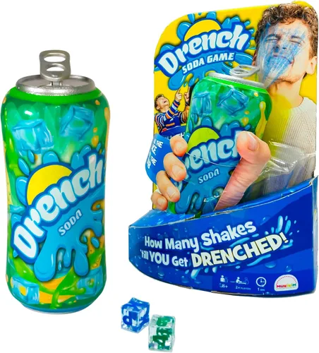 MUKIKIM Drench Soda Game - Juego de azar interactivo para la familia y la fiesta. ¡Tira los dados, agita la lata y tira de la pestaña! ¡La última
