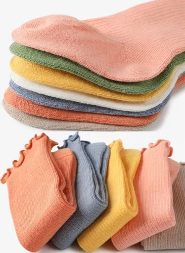 Miniatura 2 de QandSweet Calcetines altos hasta la rodilla para bebé, recién nacido, sin costuras, para niñas pequeñas, con lazo grande, de algodón