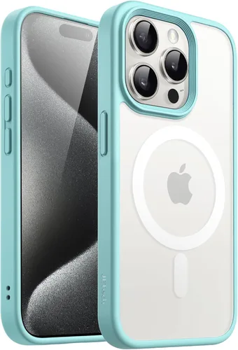 Miniatura 27 de JETech Funda magnética para iPhone 15 de 6.1 pulgadas, compatible con MagSafe, translúcida mate, delgada, a prueba de golpes, color negro