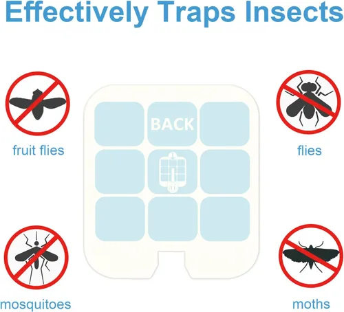 Miniatura 3 de 20 piezas de tarjetas adhesivas de repuesto compatibles con la trampa para moscas Safer Home SH502 para interiores y la luz antiinsectos enchufable