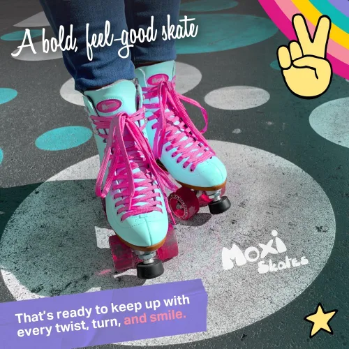 Miniatura 8 de Moxi Beach Bunny Roller Skates for Women - Colorful, Precision-Fit Skate with High-Rebound Wheels, Moisture-Wicking Lining & Padding, Roller Skates