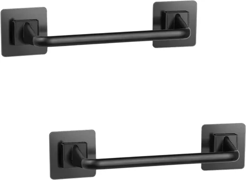 Miniatura 7 de Liitrton Toallero autoadhesivo sin taladro, colgador de toallas de mano para baño y cocina, almacenamiento automático (L, blanco)