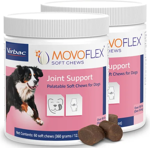 MOVOFLEX Virbac - Suplemento de apoyo suave para cadera y articulaciones para perros grandes, 120 unidades