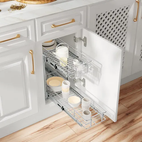 Miniatura 6 de ROOMTEC Organizador individual extraíble de armario (5.5 pulgadas de ancho x 21.5 pulgadas de profundidad), organizador de especias de 2 niveles