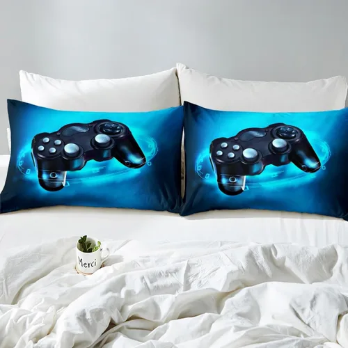 Miniatura 6 de Feelyou Juego de Ropa de Cama Gaming para Niños, Juego de Sábanas de Cama Tamaño Full, Microfibra Suave, Consola Gamer de Videojuegos, Sábana Multi