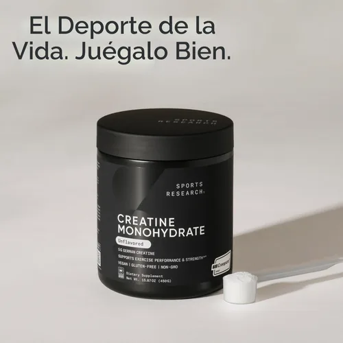 Miniatura 6 de Sports Research® Polvo de creatina monohidrato con Creapure® - Ganar músculo magro, mejorar el rendimiento y apoyar la recuperación