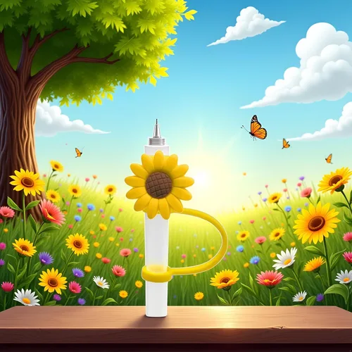 Miniatura 4 de Tapón de paja de girasol, tapones reutilizables a prueba de salpicaduras, herramienta de cocina, puntas de paja, cubierta de silicona, accesorio