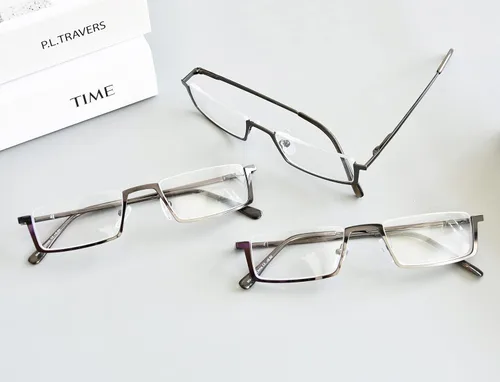 Miniatura 5 de LUR GAFAS DE LECTURA Paquete de 3 lectores de media llanta de metal (Gunmetal, +3.50)