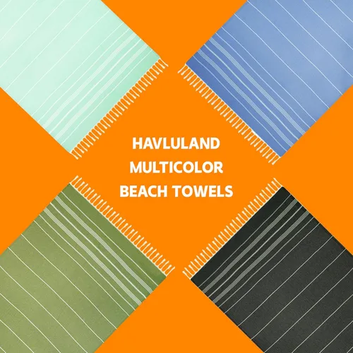 Miniatura 4 de Havluland - Juego de toallas de baño (100 % algodón turco)