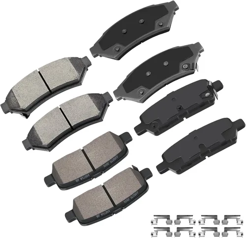 Miniatura 27 de Pastillas de freno de cerámica delanteras traseras 8 piezas para Mercedes-Benz CLK3/CLK430, 98-99 para Mercedes-Benz E300, 98-02 04 05