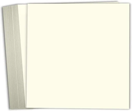 Hamilco Papel para álbumes de recortes, 12 x 12 pulgadas, cartulina de color crema, peso pesado, cubierta de 130 libras, paquete de 25
