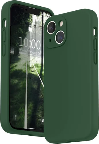 Miniatura 19 de SURPHY Funda compatible con iPhone 13 Mini con protector de pantalla, (protección de cámara y forro de microfibra suave), funda de silicona líquida