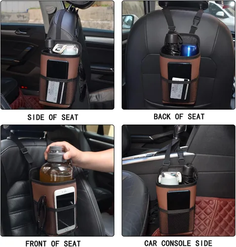 Miniatura 6 de Expansor de portavasos grande para automóvil, se adapta a botellas de agua grandes de 24/36/40/46 oz, bolsa portabebidas grande - vehículo