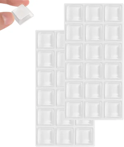 Miniatura 21 de Furnigear Parachoques para gabinete autoadhesivos de hule transparente suave - Parachoques para puerta de gabinete con puntos, topes de gabinete
