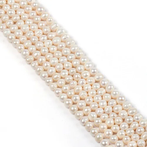 Miniatura 37 de Cuentas de perlas de arroz de agua dulce naturales de 0.35 a 0.35 pulgadas, perlas auténticas de 14 pulgadas, cuentas sueltas para hacer joyas