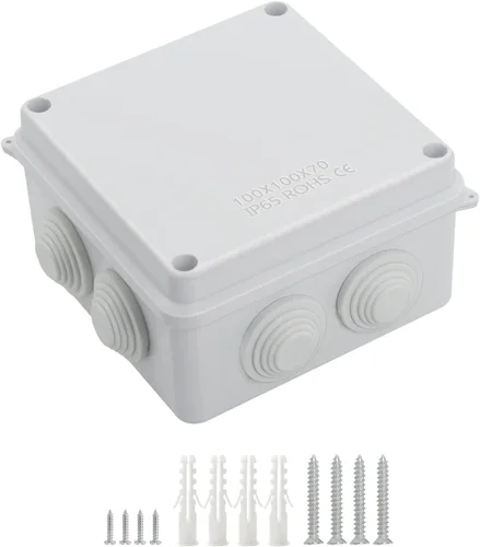Miniatura 24 de LeMotech Caja de conexiones, plástico ABS IP55 resistente al agua y al polvo, caja eléctrica universal, caja de proyectos para exteriores e