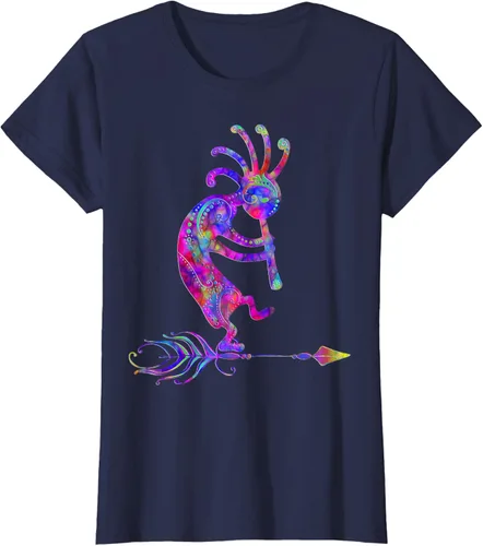 Miniatura 41 de Native American Kokopelli With Feather 2 - Camiseta Fan Fun, Negro, S