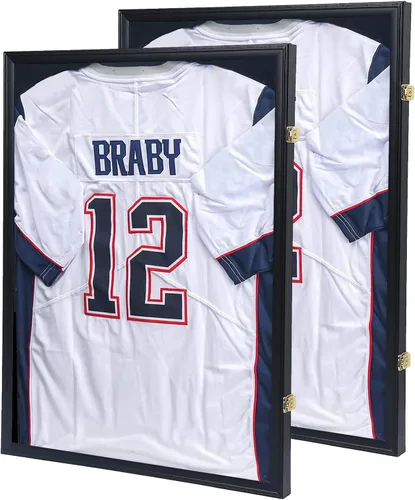 Miniatura 5 de KCRasan Vitrina de Marco de Jersey - Vitrina de Jersey - Caja de Sombra con Marcos Grandes Cerrables y Protección UV para Camiseta de Béisbol