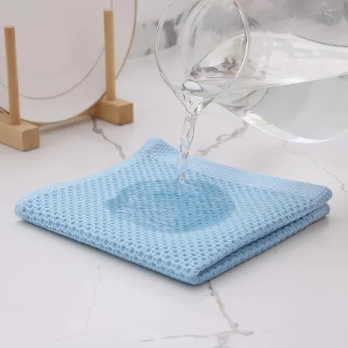 Miniatura 173 de Kitinjoy - Paños de cocina de 100 % algodón, tela de tejido gofrado, paño de limpieza ultrasuave, absorbente y de secado rápido. Beige