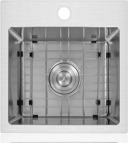 Miniatura 8 de YSSOA Fregadero de cocina con estación de trabajo de montaje superior, calibre 20, tazón individual con 3 accesorios