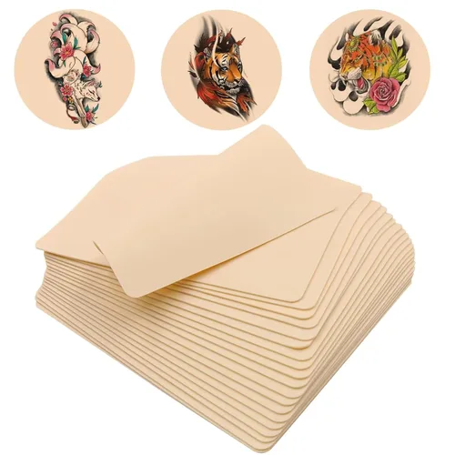 Miniatura 7 de 10 piezas de piel de práctica de tatuaje, piel falsa de doble cara de grado profesional para tatuajes (7.36 x 5.59 pulgadas), ideal