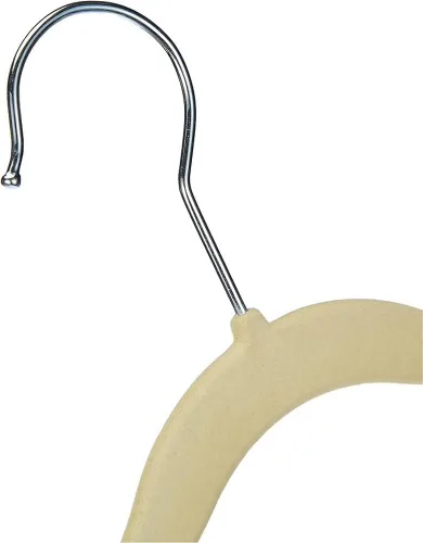 Miniatura 4 de Amazon Basics Perchas de terciopelo antideslizantes para niños que ahorran espacio con muescas para el hombro, construcción resistente para Beige