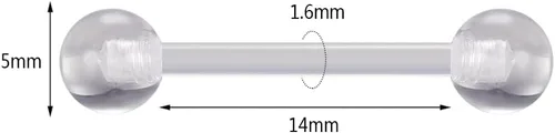 Miniatura 2 de Anillos de pezón de plástico transparente de 0.49 oz y 0.56 oz para cirugía, embarazo embarazada, destete de maternidad, joyería de piercing