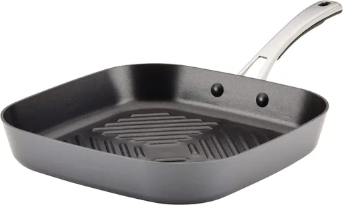 Miniatura 11 de Rachael Ray Cook + Create Sartén para Freír Anodizada Dura Antiadherente, 10 Pulgadas - Negro