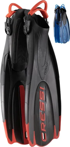 Miniatura 8 de Cressi Aletas cortas ajustables para adultos - Snorkel versátil tacón abierto para usar también descalzo - Maui: Hecho en Italia