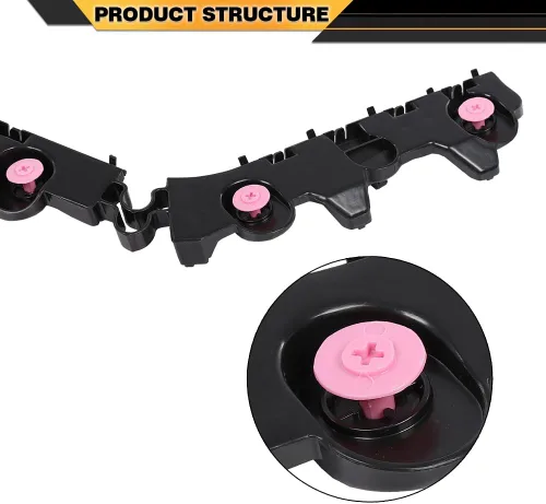 Miniatura 6 de CNNELL Juego de soportes de parachoques trasero izquierdo y derecho compatible con Nissan Altima Platinum, S, SL, SR, SV 2019-2023/Edition ONE negro