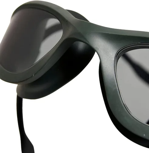 Miniatura 4 de ARENA Gafas de natación 365, lentes antiniebla, gafas para nadar con lentes anchas, puente nasal autoajustable Verde oscuro (lente ahumado)