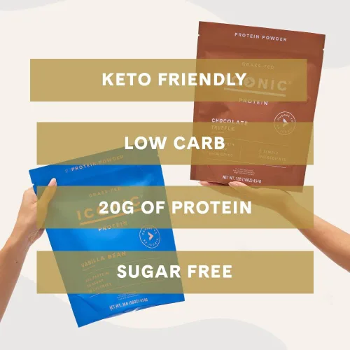 Miniatura 3 de ICONIC Proteína en polvo, trufa de chocolate - Libre de azúcar, proteína baja en carbohidratos - Libre de lactosa, sin gluten, sin transgénicos