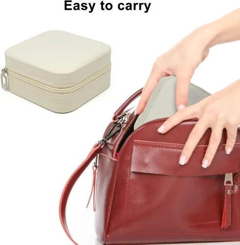 Miniatura 7 de KEINE MARKE Joyero pequeño, estuche portátil de viaje para anillos, colgantes, aretes, collares, organizador de pulseras, cajas de almacenamiento, 1