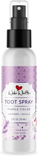 Wabi Whiffs Sprays Toot para habitaciones y baños (campos morados)