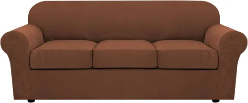 Miniatura 60 de H.VERSAILTEX - 3 fundas de sofá elásticas para 2 cojines de sofá. Fundas para muebles de sala de estar (funda base más 2 fundas de cojín de asiento)