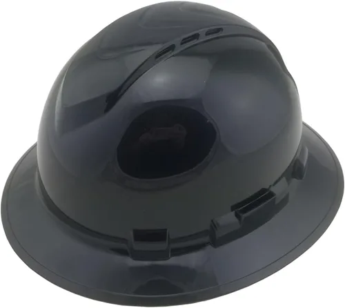 Miniatura 19 de Texas America Safety Company Casco duro RIDGELINE de ala completa con ajuste de perilla de 6 puntos y bolsa Azul ventilado
