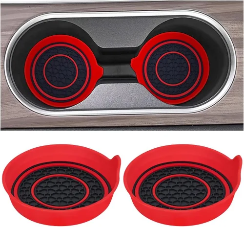 Miniatura 8 de Mandark – Portavasos para automóvil, 2.75 pulgadas, antideslizante, inserto para portavasos, tapetes para vehículos, resistente al polvo
