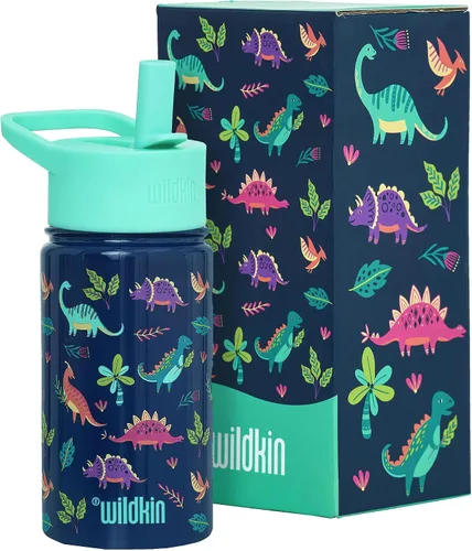 Miniatura 28 de Wildkin Kids - Botella de agua de acero inoxidable de 14 onzas para niños – Sin BPA, a prueba de fugas, aislada, fácil de limpiar - Ballerina