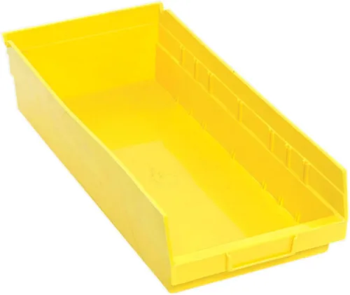 Miniatura 9 de Quantum Storage QSB108 - Contenedores de plástico anidables resistentes para farmacia, hospital y almacén, labio colgante y 7 ranuras divisoras