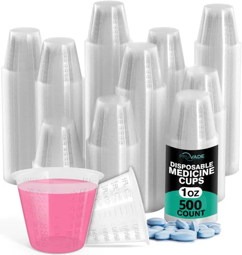 Miniatura 10 de Paquete de 200 vasos medicinales desechables de 1 onza con líneas de dosificación graduadas para píldoras o líquidos, paquete de 200 unidades a