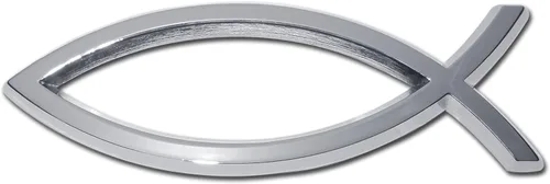 Elektroplate Christian Fish - Emblema de metal cromado para automóviles, camiones y todos los automóviles, ajuste universal de 4 x 1.4 pulgadas,