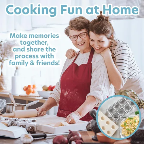 Miniatura 5 de Máquina de ravioles de Cucina Pro - Incluye bandeja y herramienta de prensa - Hace 12 raviolis italianos auténticos a la vez, cuadrados XL de 1 3/4
