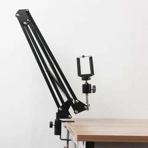 Miniatura 6 de PATIKIL Abrazadera de escritorio de 0.49 pulgadas de diámetro. Abrazadera de escritorio, base universal de abrazadera en C con tornillo ajustable
