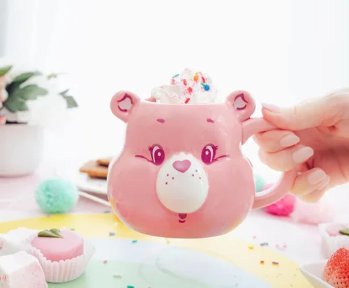 Miniatura 7 de Silver Buffalo Care Bears - Taza de cerámica esculpida en 3D con diseño de oso animador, taza de café grande para cacao, té, capacidad para 20 onzas