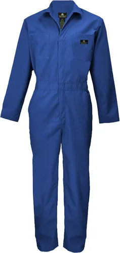 Miniatura 10 de Natural Uniforms Overol de sarga de manga larga con cremallera para hombre, resistente a las manchas y a las arrugas