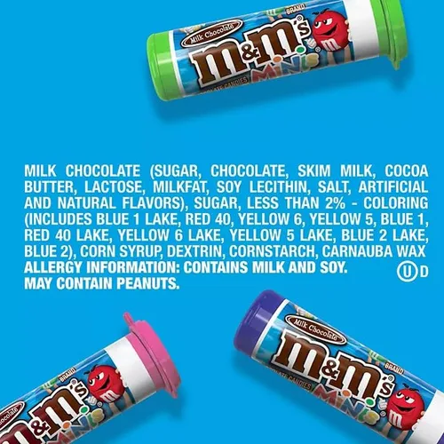 Miniatura 2 de QT M&Ms Minis - Caramelos surtidos de chocolate, tubos de 1.08 onzas, 12