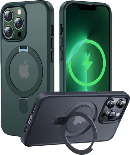 Miniatura 64 de CASEKOO- Funda para iPhone 15 c/soporte magnético invisible [protecc. militar contra caídas] [compatible c/MagSafe], a prueba de impactos, delgada