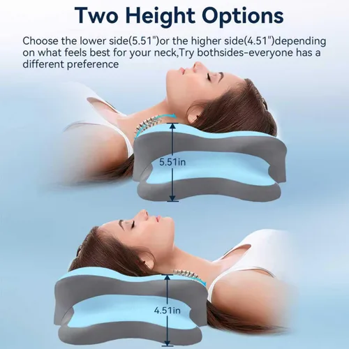 Miniatura 2 de Dreams - Almohada de alivio para la apnea del sueño con alivio del cuello y ronquidos, almohada ortopédica y ergonómica de espuma viscoelástica