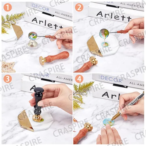 Miniatura 6 de CRASPIRE Sello de cera con letra L, sello de mariposa, 1.181 in, retro, vintage, extraíble, latón, cabeza con mango de madera, para invitaciones